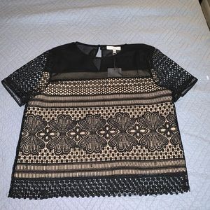 Black and Tan blouse